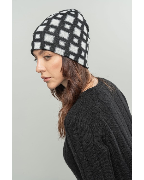 Cuffia jacquard geometrico Cuffia jacquard geometrico