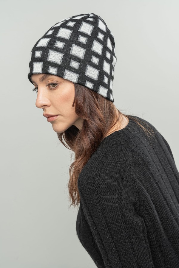 Cuffia jacquard geometrico Cuffia jacquard geometrico