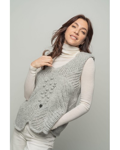 Gilet in Alpaca con multilavorazione