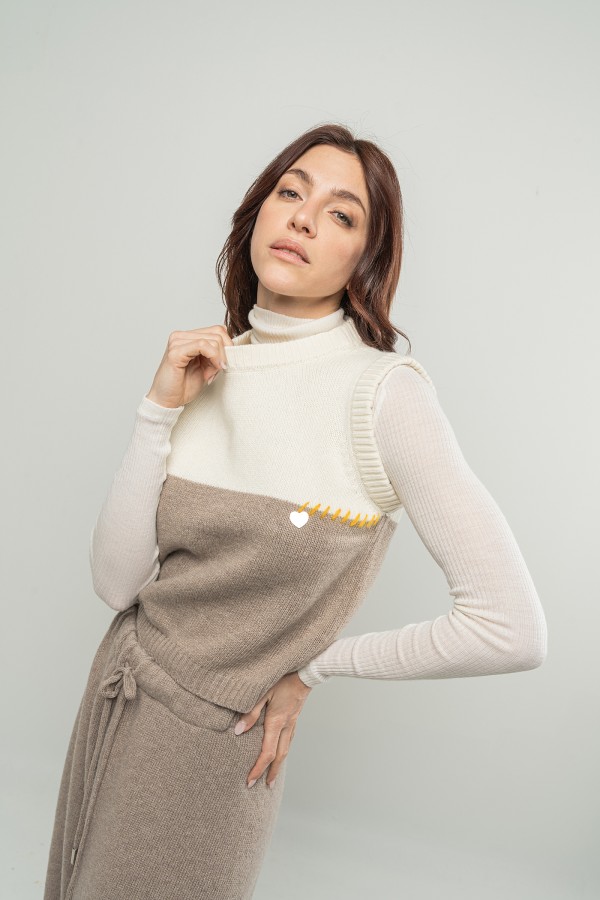 Gilet Crop Treccia