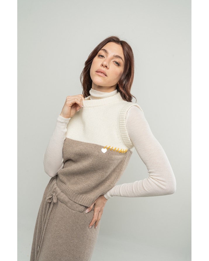 Gilet Crop Treccia