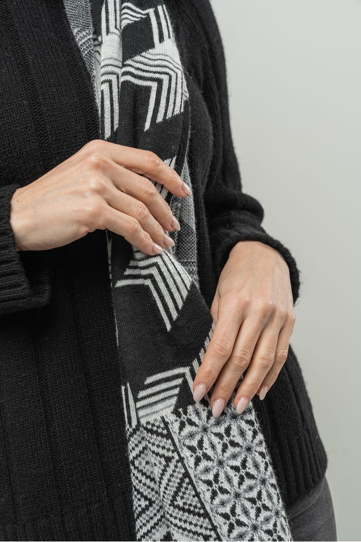 Sciarpa jacquard pied de poule