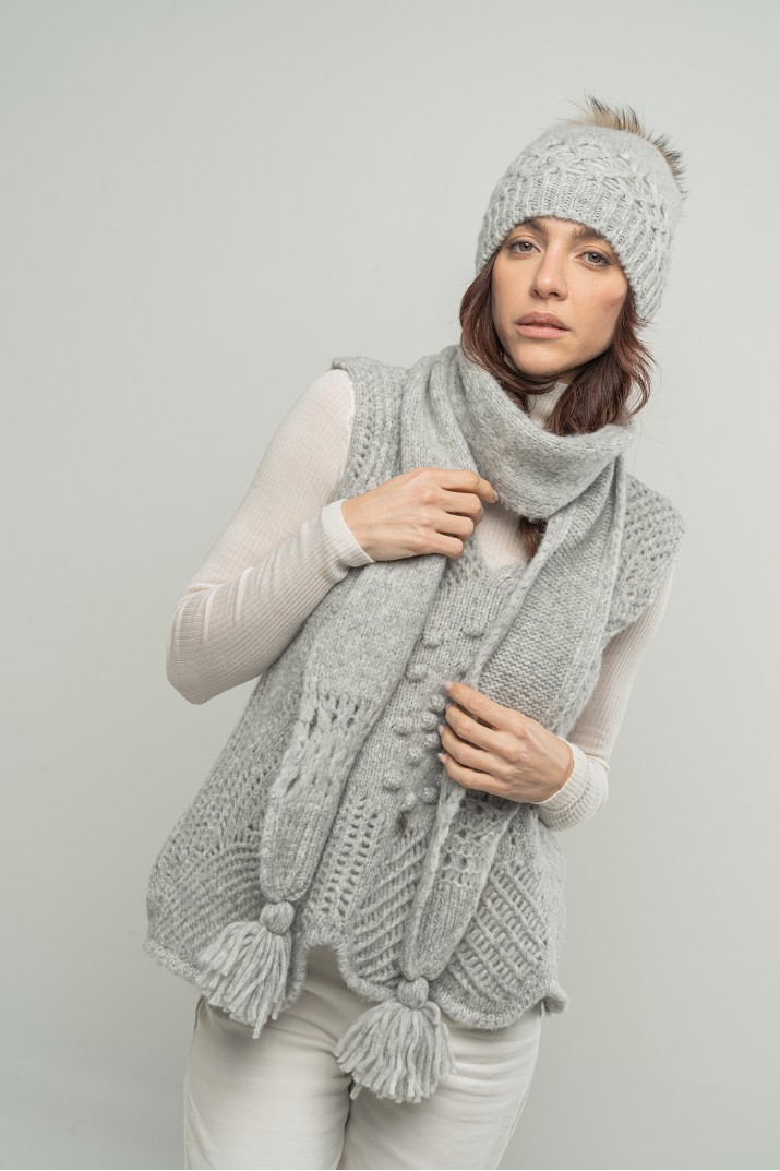 Gilet in Alpaca con multilavorazione