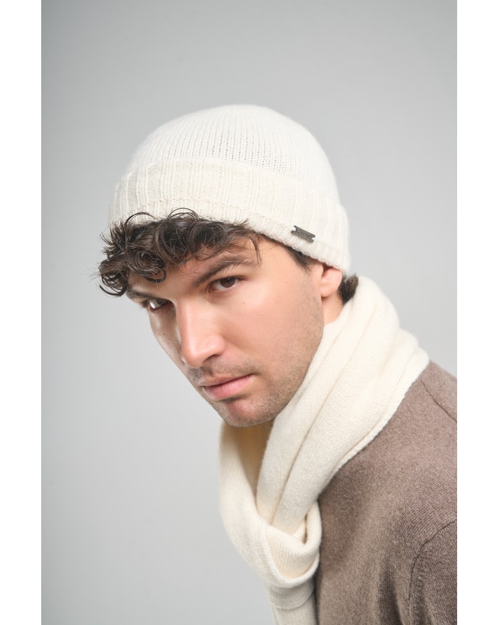 Cappello con risvolto in Cashmere