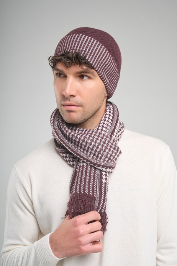 Sciarpa pied de poule in Cashmere