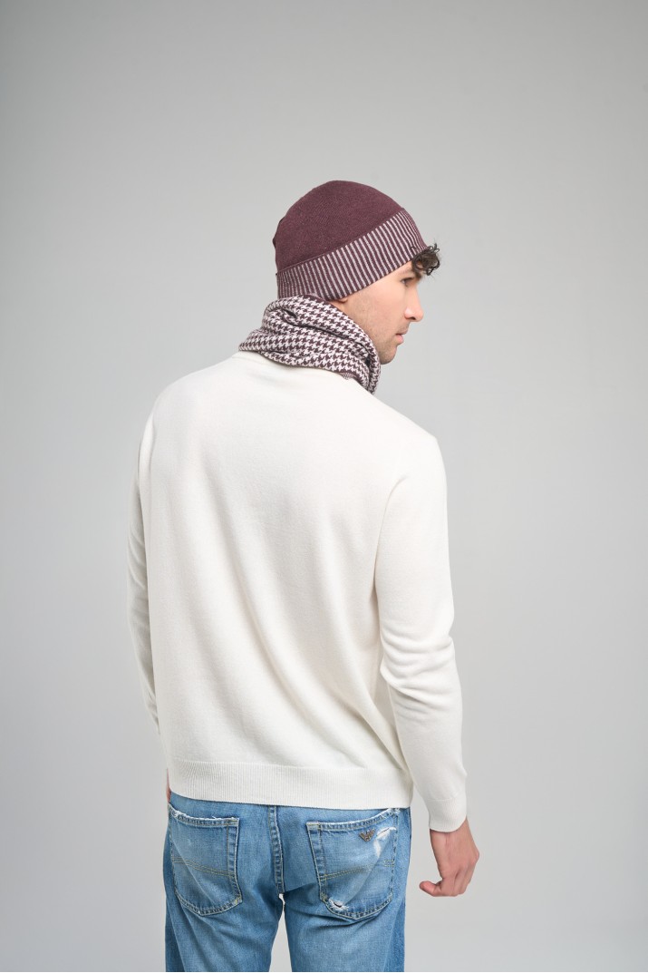 Cappello jacquard in Cashmere