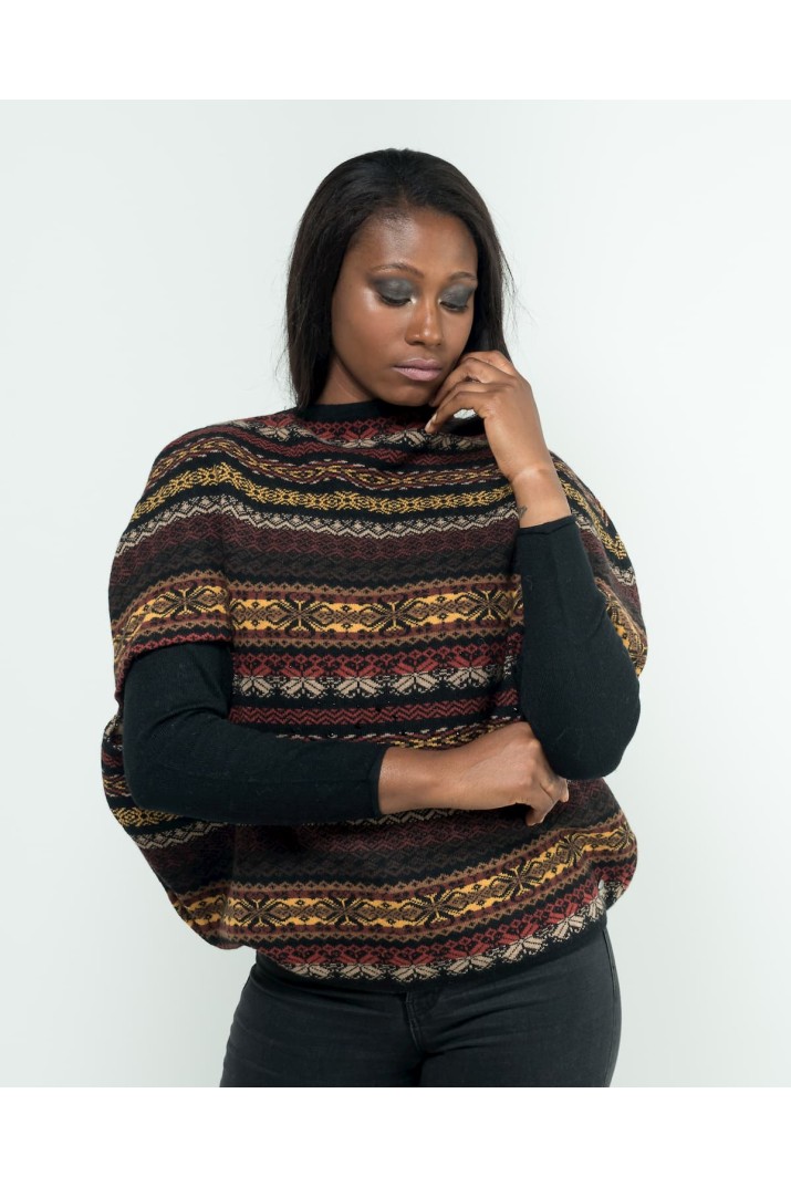 Poncho jacquard 